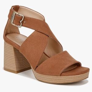 Dr. Scholl's Tan Block Heel Sandals